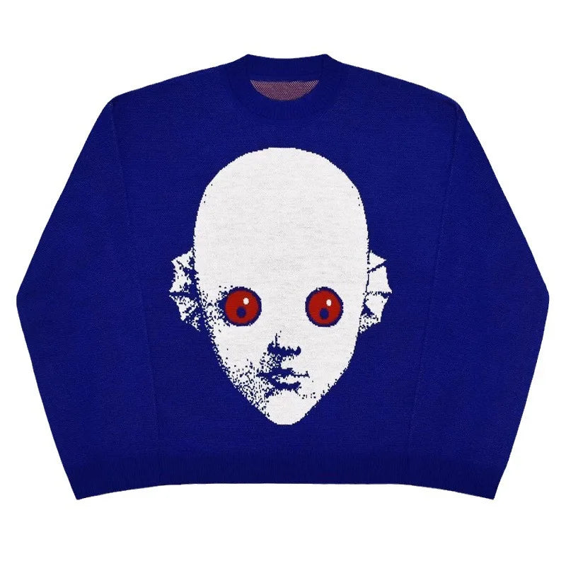 Y2K Sweater Winter Graphic Streetwear Women's  Vintage Pullover Jumper High Knitwear Oversized Gothic Long Sleeve Tops Clothing