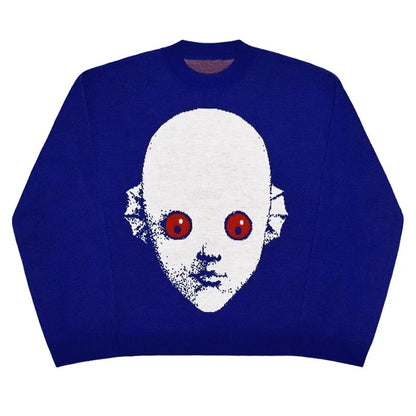 Y2K Sweater Winter Graphic Streetwear Women's  Vintage Pullover Jumper High Knitwear Oversized Gothic Long Sleeve Tops Clothing