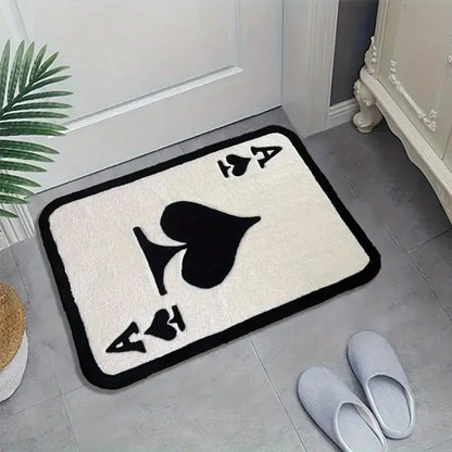 VIKAMA Ace of Spades Design Floor Rug