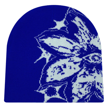 1PCS personalized trend large patterned jacquard knitted hat, street outdoor sports skullcap, unisex beanie