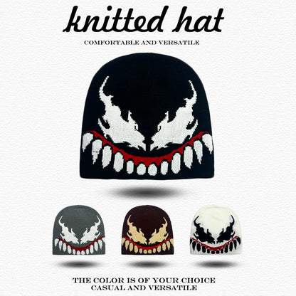 Venom Graphic Knit Beanie Hat