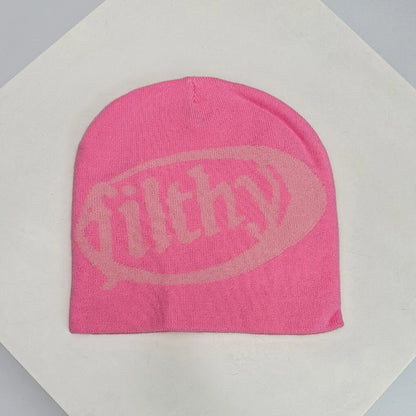 Autumn and Winter New Unisex European Style Letter Knitted Hats Warm Hip Hop Versatile Street Beanies Outdoor Fashion Skate Rap