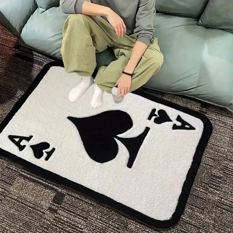 VIKAMA Ace of Spades Design Floor Rug