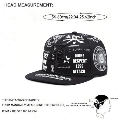 Streetwear Graffiti Print Snapback Baseball Cap