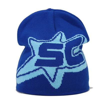 Fashion Letter Y2K Skiing Hat Warm Beanies for Women Men Hip Hop Knitted Cap Bonet Accessories Autumn Winter Outdoor Cycling Cap