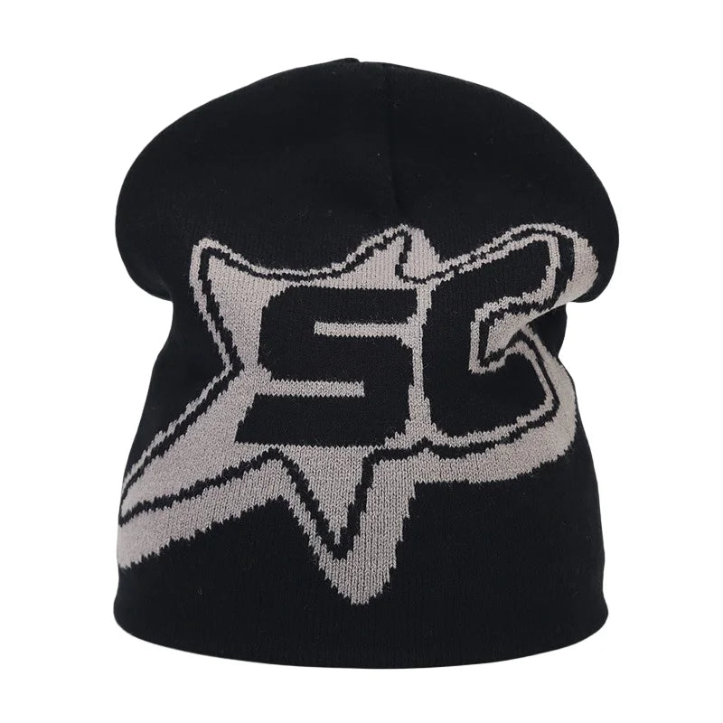 Fashion Letter Y2K Skiing Hat Warm Beanies for Women Men Hip Hop Knitted Cap Bonet Accessories Autumn Winter Outdoor Cycling Cap
