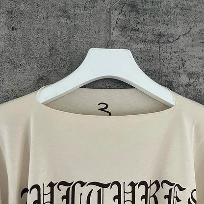Black Apricot Vultures Long Sleeve T-shirt Men Woman 1:1 YZY High Street Loose Tee Top Vintage Graphic Print