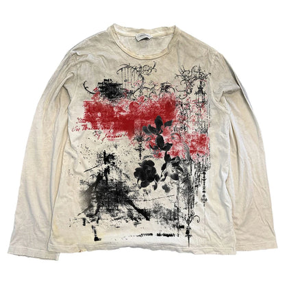 Eyes Graphic Men Hip Hop T-shirts Vintage Harajuku Oversized Long Sleeve Tee Tops Streetwear Tshirt