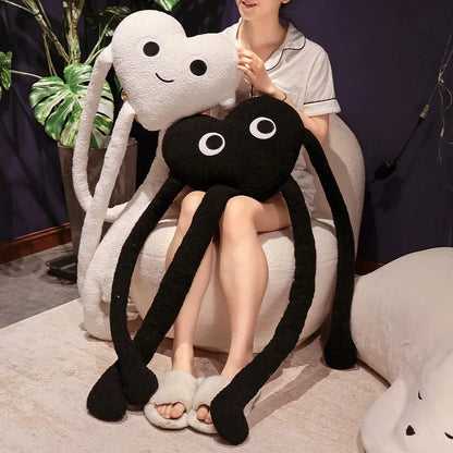 Creative Long Arms Love Heart Shape Pillow Cute Stuffed Red Black White Heart Pillow Soft Plush Toys Lover Friends Festival Gift