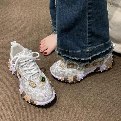 Paveé Rhinestone Sneakers