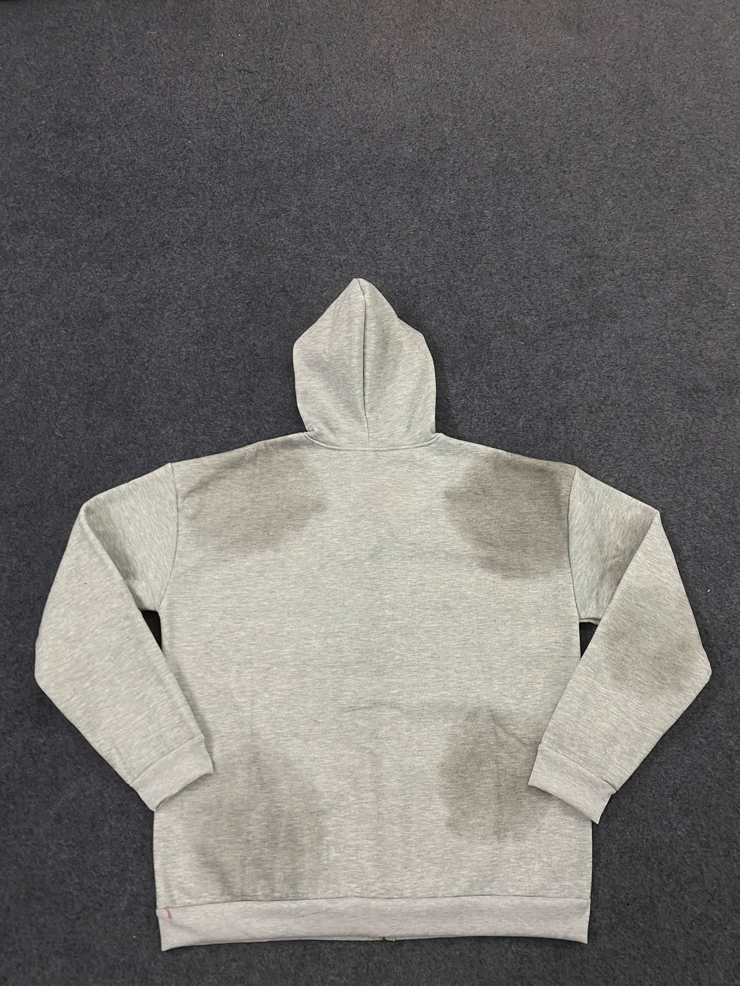 Y2K American style men's and women's zipper style hooded gray sweatshirt jacket, thick and sturdy, warm sweatshirt
