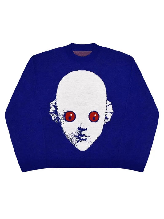 Y2K Sweater Winter Graphic Streetwear Women's  Vintage Pullover Jumper High Knitwear Oversized Gothic Long Sleeve Tops Clothing