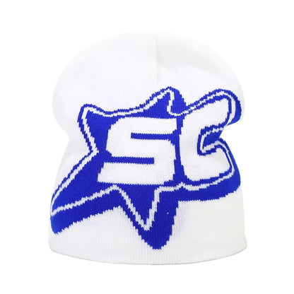 Fashion Letter Y2K Skiing Hat Warm Beanies for Women Men Hip Hop Knitted Cap Bonet Accessories Autumn Winter Outdoor Cycling Cap