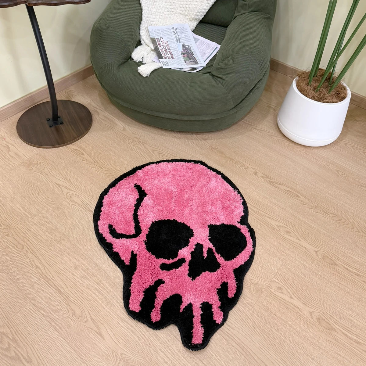 Gothic Pink Skull Carpet