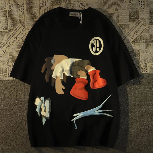 Y2k Fallen Cartoon Figure T-Shirt