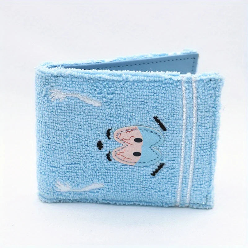 Towel Fabric Embroidered Anime Fashion Wallet，Women's Cute Wallet，Short 80% off Wallet