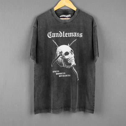 Candlemass T Shirt Heavy Metal Solitude Aeturnus Solstice Trouble Men's Clothing Short Sleeve Summer Cotton Printed Shirt