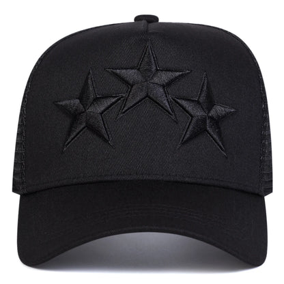 Unisex Pentagram Embroidery Baseball Net Caps Spring and Summer Outdoor Adjustable Casual Hats Sunscreen Hat Sports Cap