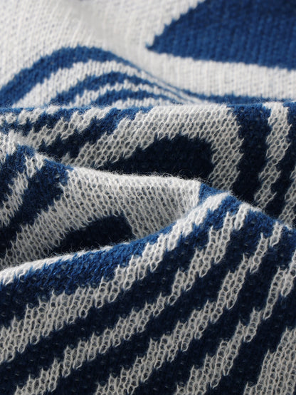 Spiral Wave Knit Sweater