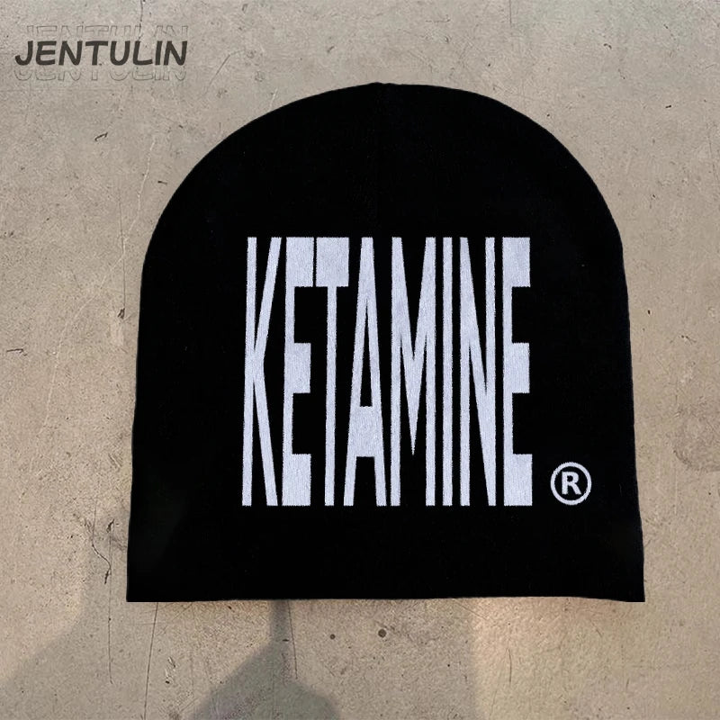 Y2K Ketamine Print Beanie