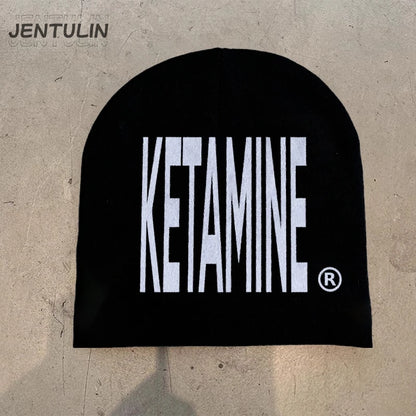 Y2K Ketamine Print Beanie