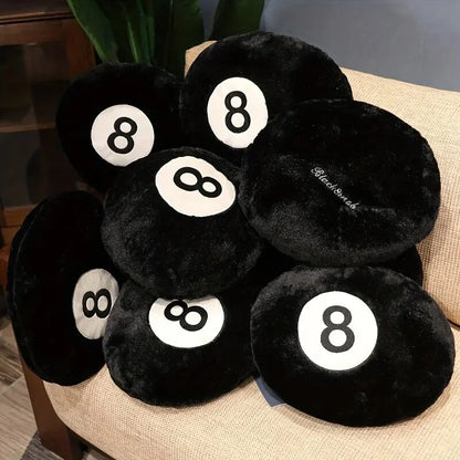 1pc Black 8 Billiard Pillow Black Pillow Cushion Sofa CushionTatami Cushion For Halloween Decor Christmas Gift