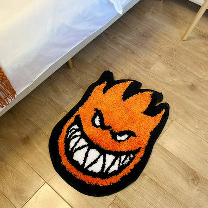 Orange 60X46 Flame Grin Rug