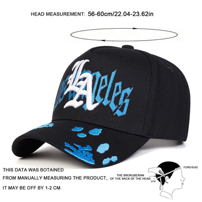 Unisex Los Angeles Gothic Rose Embroidered Baseball Hat