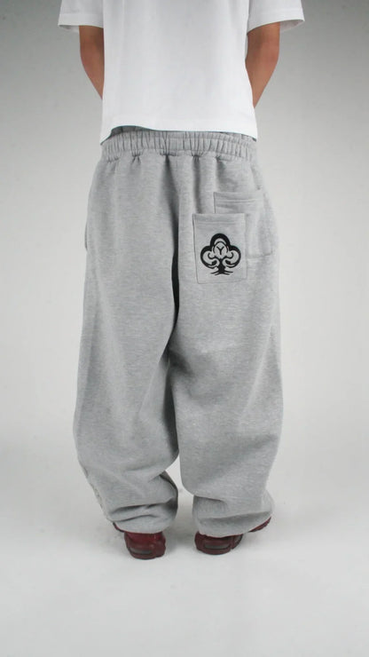 Poker embroidered double waist pants loose Y2K jogging pants punk street clothes bulk men and women sports pants