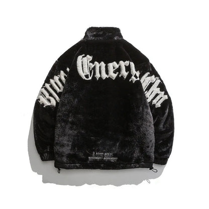 2025 Winter New American Street Letter Embroidered Fleece Fashion Casual Warm Mens Winter Jackets and Coats