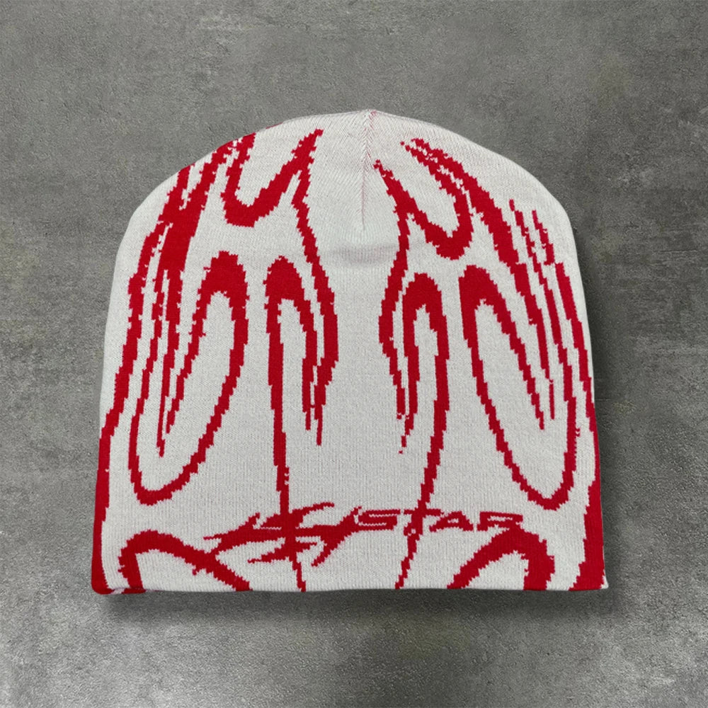 Casual Hip-Hop Street Style Striped Jacquard Pullover Hat Trendy Warm Stylish Cool Design