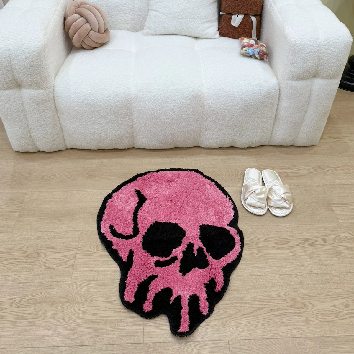 Gothic Pink Skull Carpet