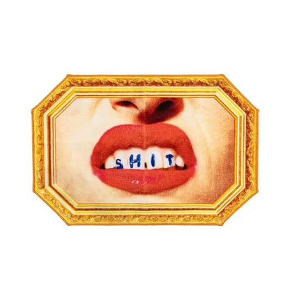 VIKAM Creative Lipstick Design Bathroom Floor Mat, Non-Slip And Water-Absorbent. Soft Home Decor Carpet For Bedrooms And Kitchen