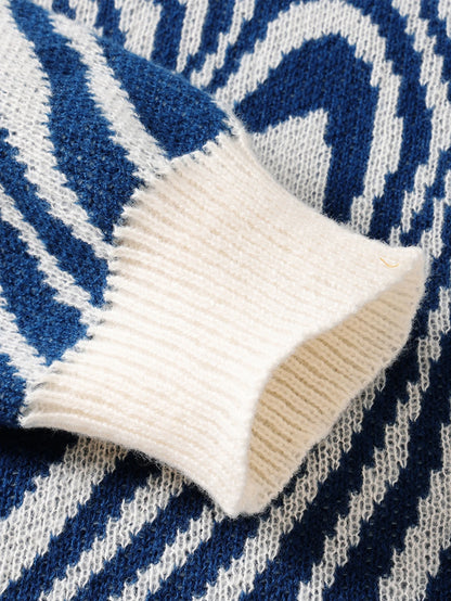 Spiral Wave Knit Sweater