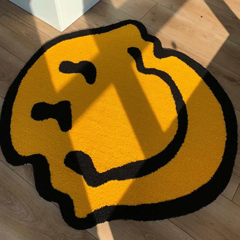 Twisted Smiling Tufted Carpet Rug Purely Handmade Soft Suitable for Room Decor Fluffy Carpets Bedroom Bathroom Independent