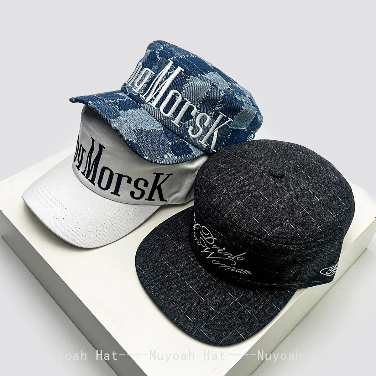 New Men Women Flat Top Letter Embroidery Baseball Hats Sunshade Korean Versatile Personal Peaked Caps Camouflage Fashion Niche