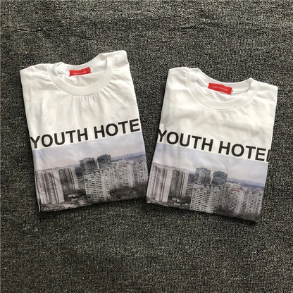Gosha Building Long Sleeve Youth Hotel Russian  032c HD Digital Print Loose Tide Brand