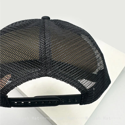 New Unisex 3D Printed Letter Smiling Face Baseball Hats Color Block Sunshade Hip Hop Breathable Trucker Caps Mesh Versatile ins