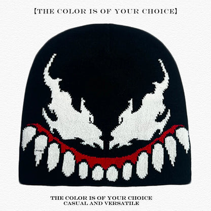 Venom Graphic Knit Beanie Hat