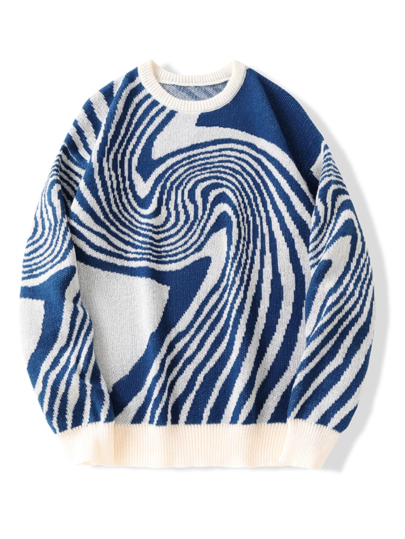 Spiral Wave Knit Sweater