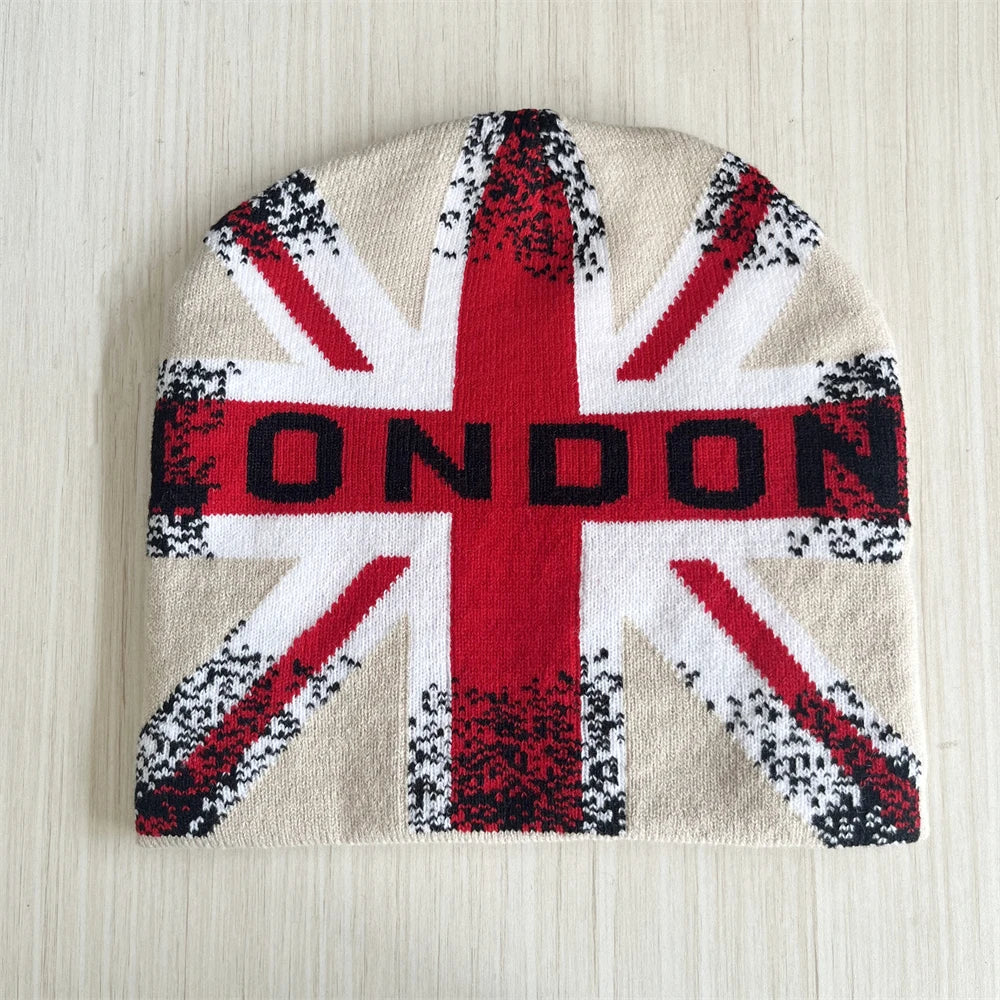 Warm Casual Fashion Personal Beanies Rap Versatile Outdoor Street European Style Jacquard Union Jack Men Women Knitted Hats