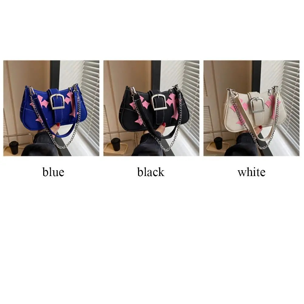 Hasp Handbags Metal Buckle Shoulder Bag Sling Bag Underarm Bags Simple Casual Canvas Tote Bags Fashion Street Trend Accessory