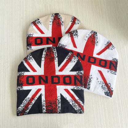 Warm Casual Fashion Personal Beanies Rap Versatile Outdoor Street European Style Jacquard Union Jack Men Women Knitted Hats