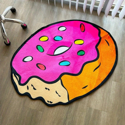 Pink Donut Shaped Floor Rug Decor