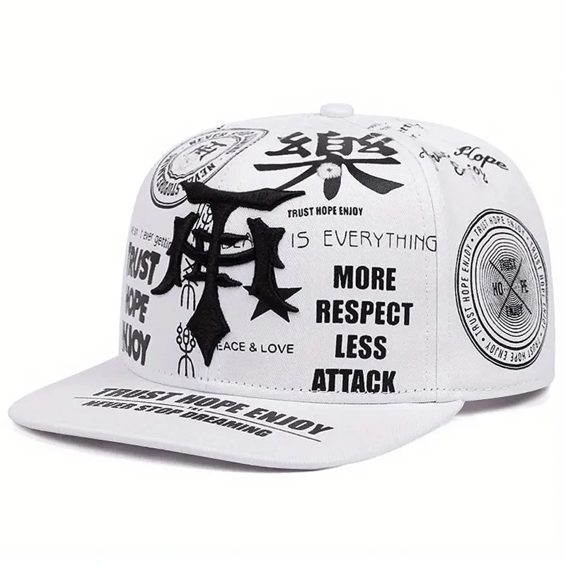 Streetwear Graffiti Print Snapback Baseball Cap