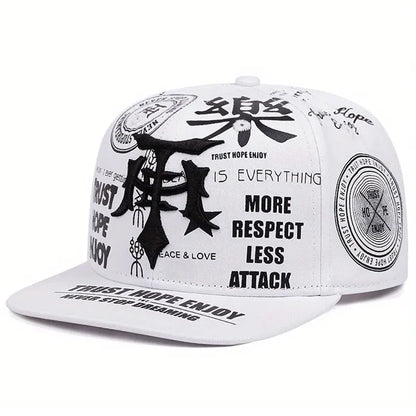 Streetwear Graffiti Print Snapback Baseball Cap