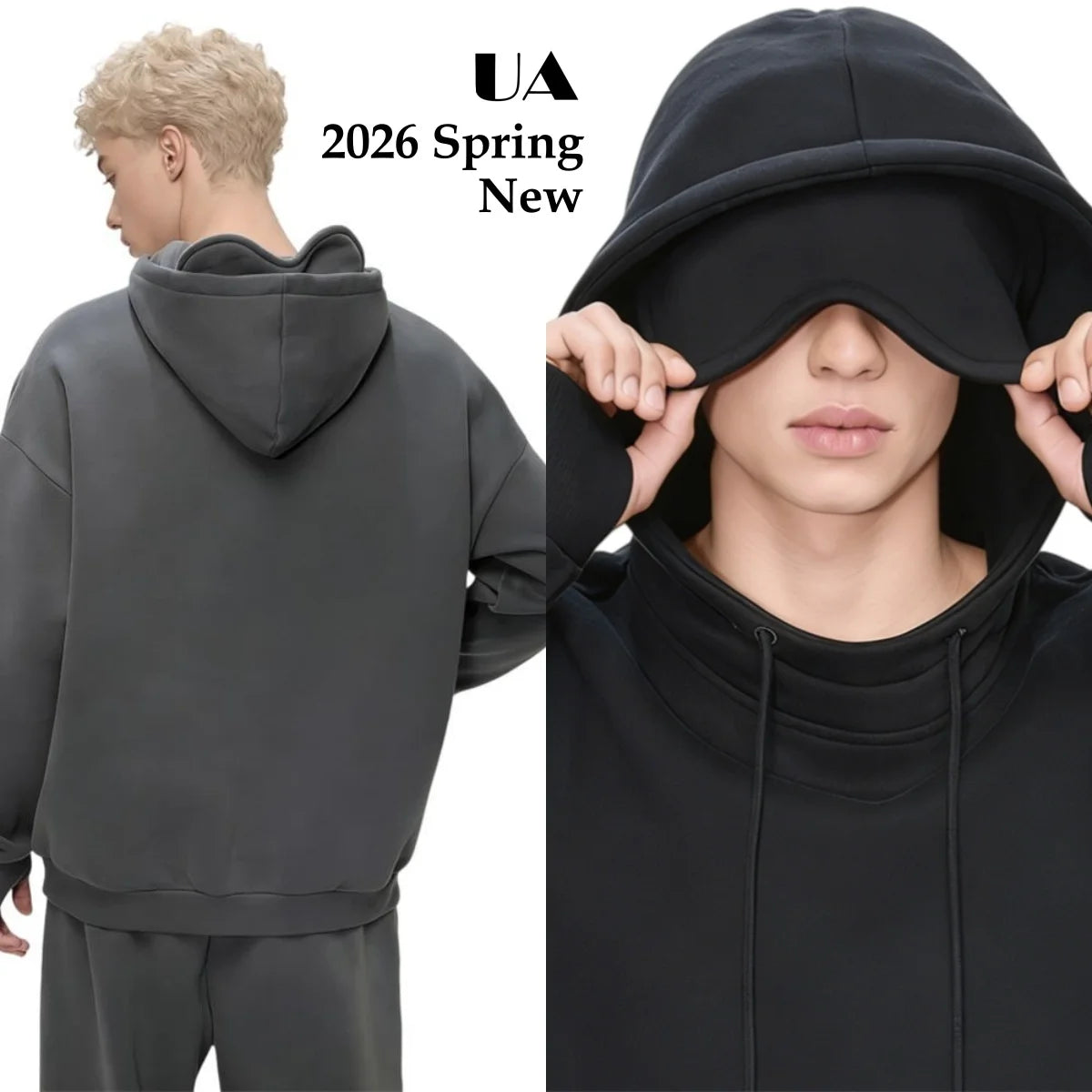 UA Airplane Eye Mask Travel Hoodie