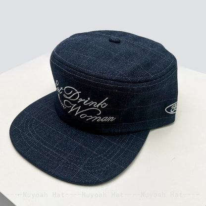 New Men Women Flat Top Letter Embroidery Baseball Hats Sunshade Korean Versatile Personal Peaked Caps Camouflage Fashion Niche