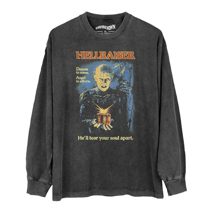 Hellraiser T-Shirt 80S Horror Movie Pinhead Freddy Jason Michael Myers Men's Clothing Short Sleeves Printed Loose  Cotton Shirt