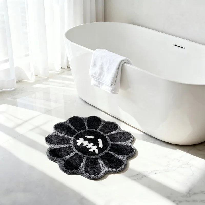 Gothic Sunflower Stitch Mouth Floor Rug